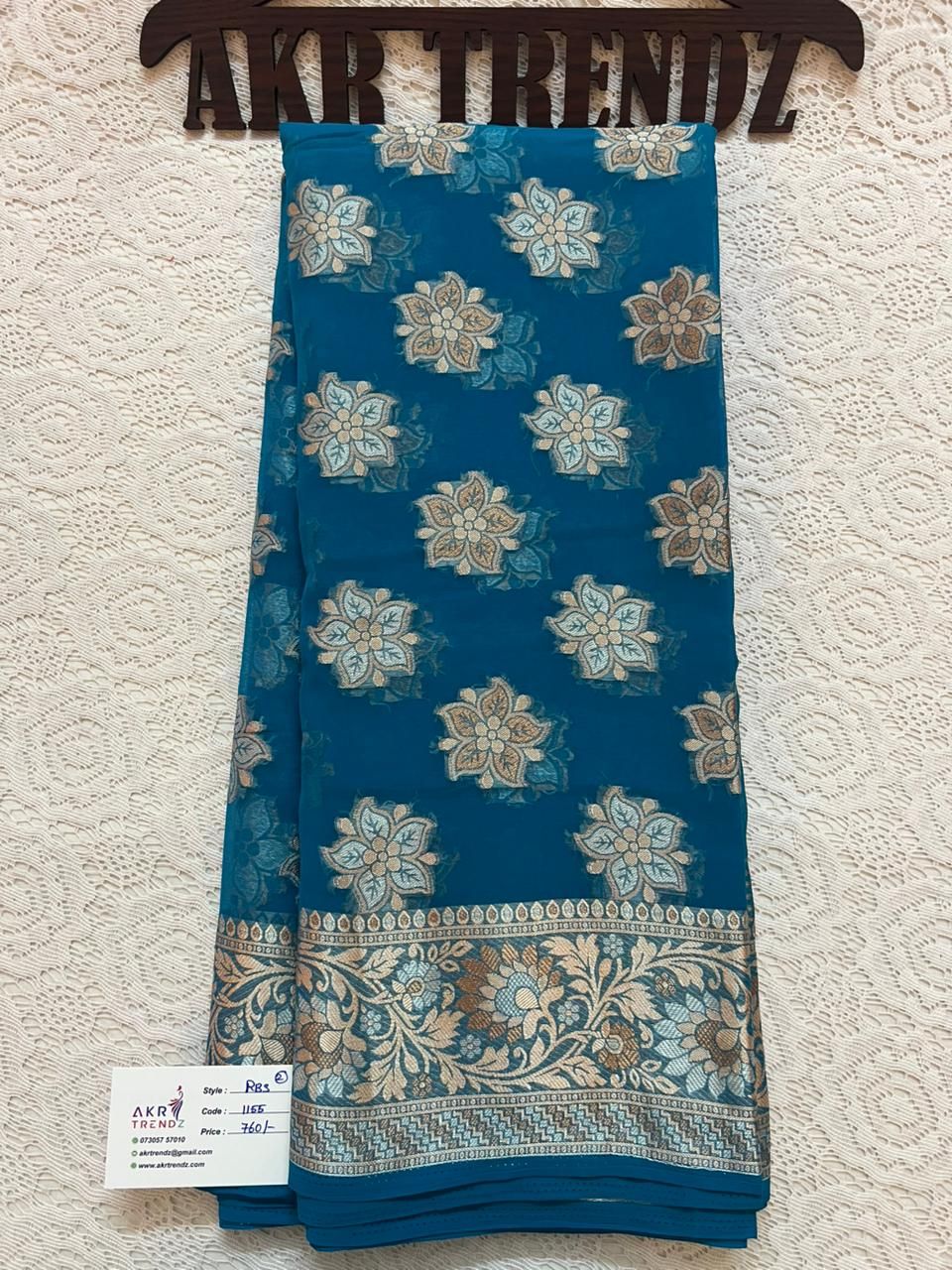 ​Jacquard Border Georgette sarees​