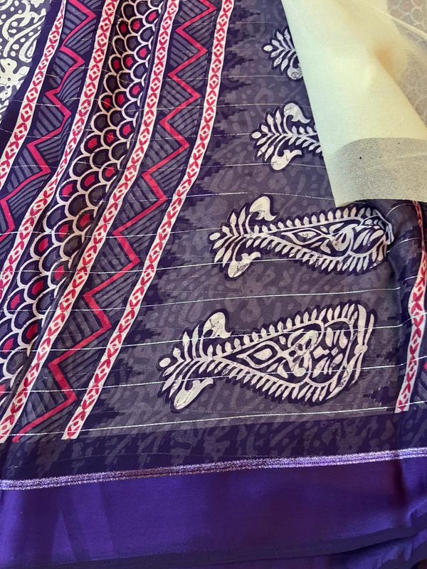 Satin Border Georgette sarees​