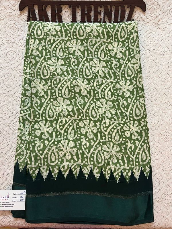 Satin Border Georgette sarees