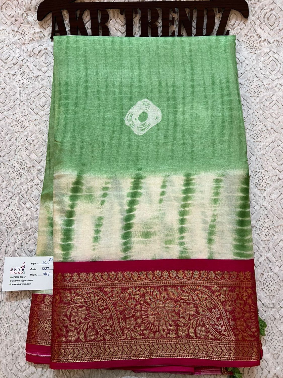 Shibori print soft cotton sarees​