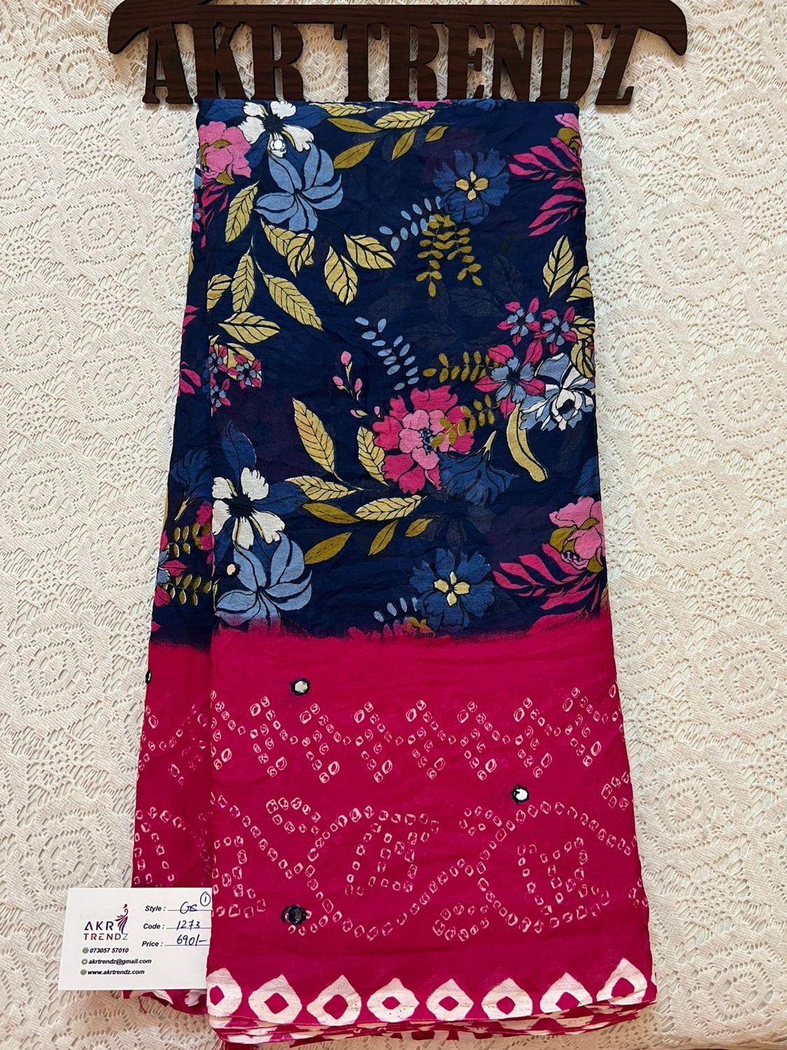 Floral print chiffon sarees