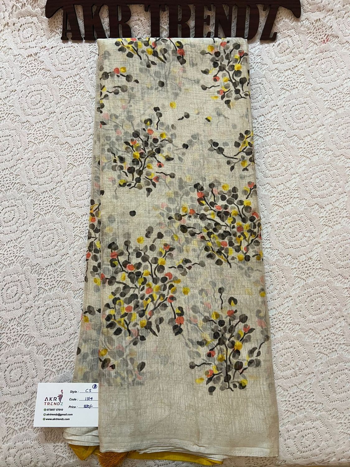 Crushed chiffon sarees​