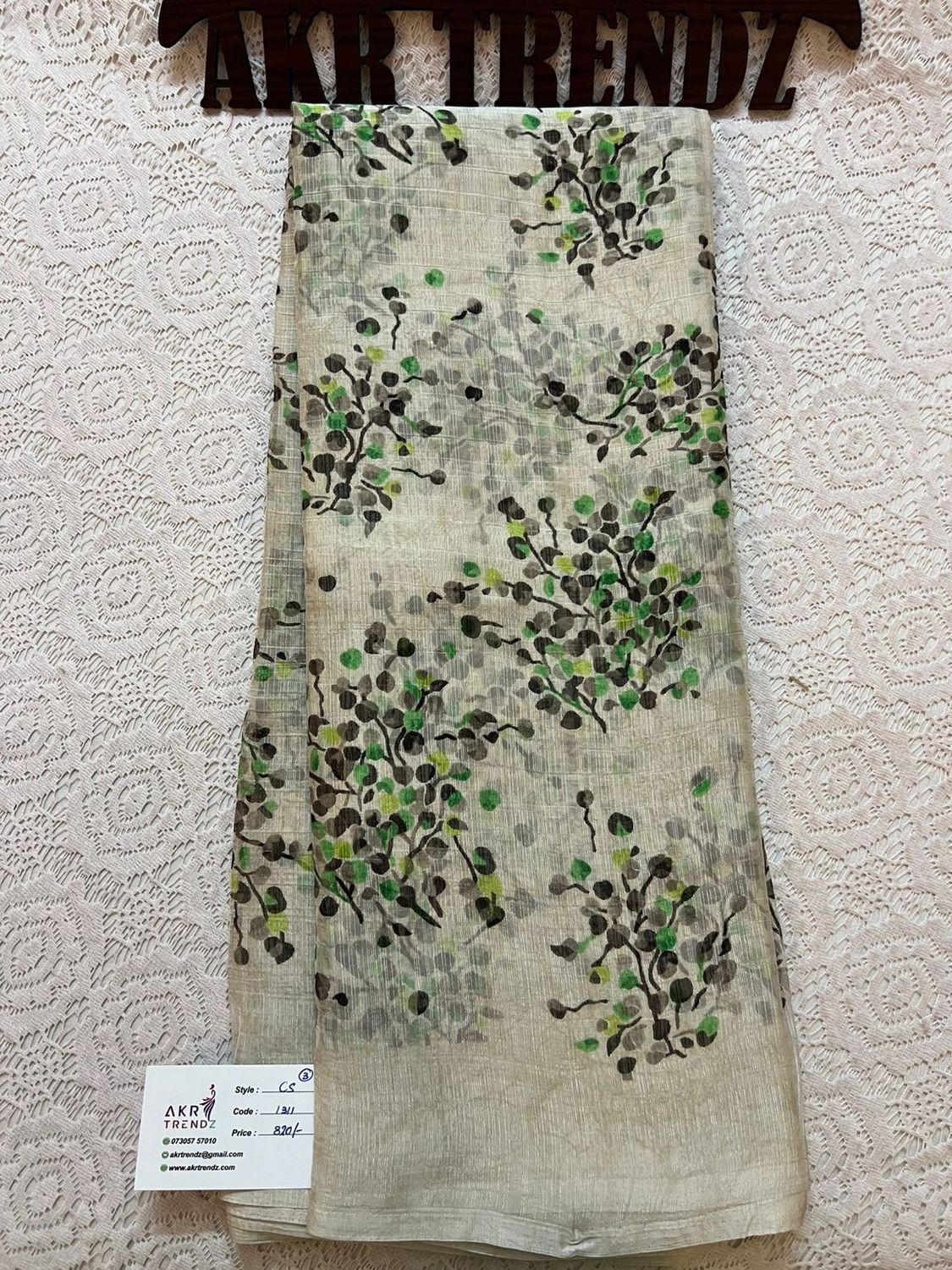 Crushed chiffon sarees​