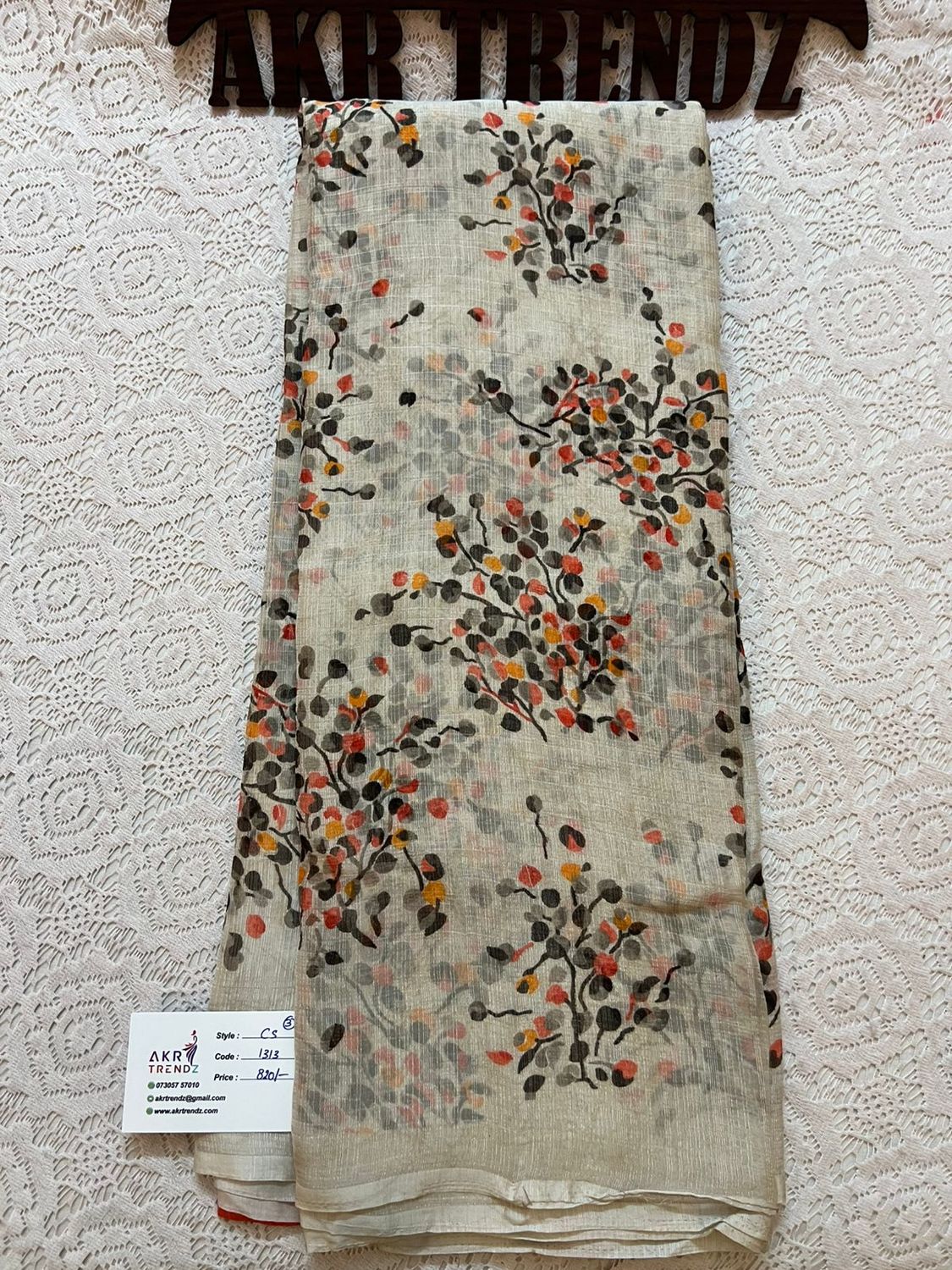 Crushed chiffon sarees​