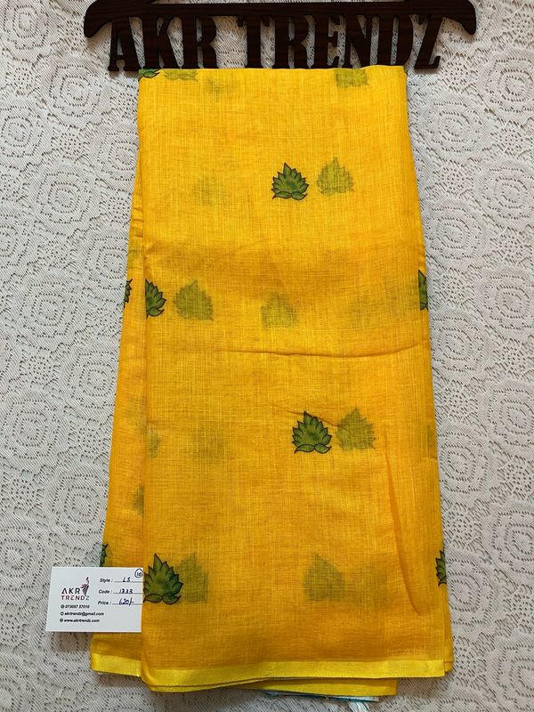 Soft linen Sarees