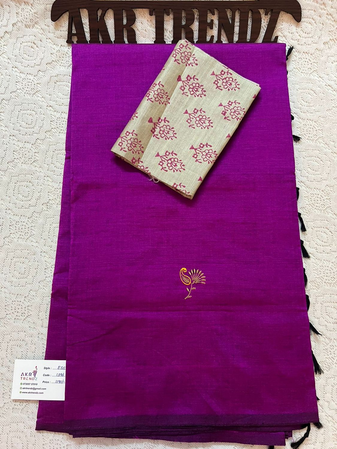 Rathi Embroidery semi silk sarees​