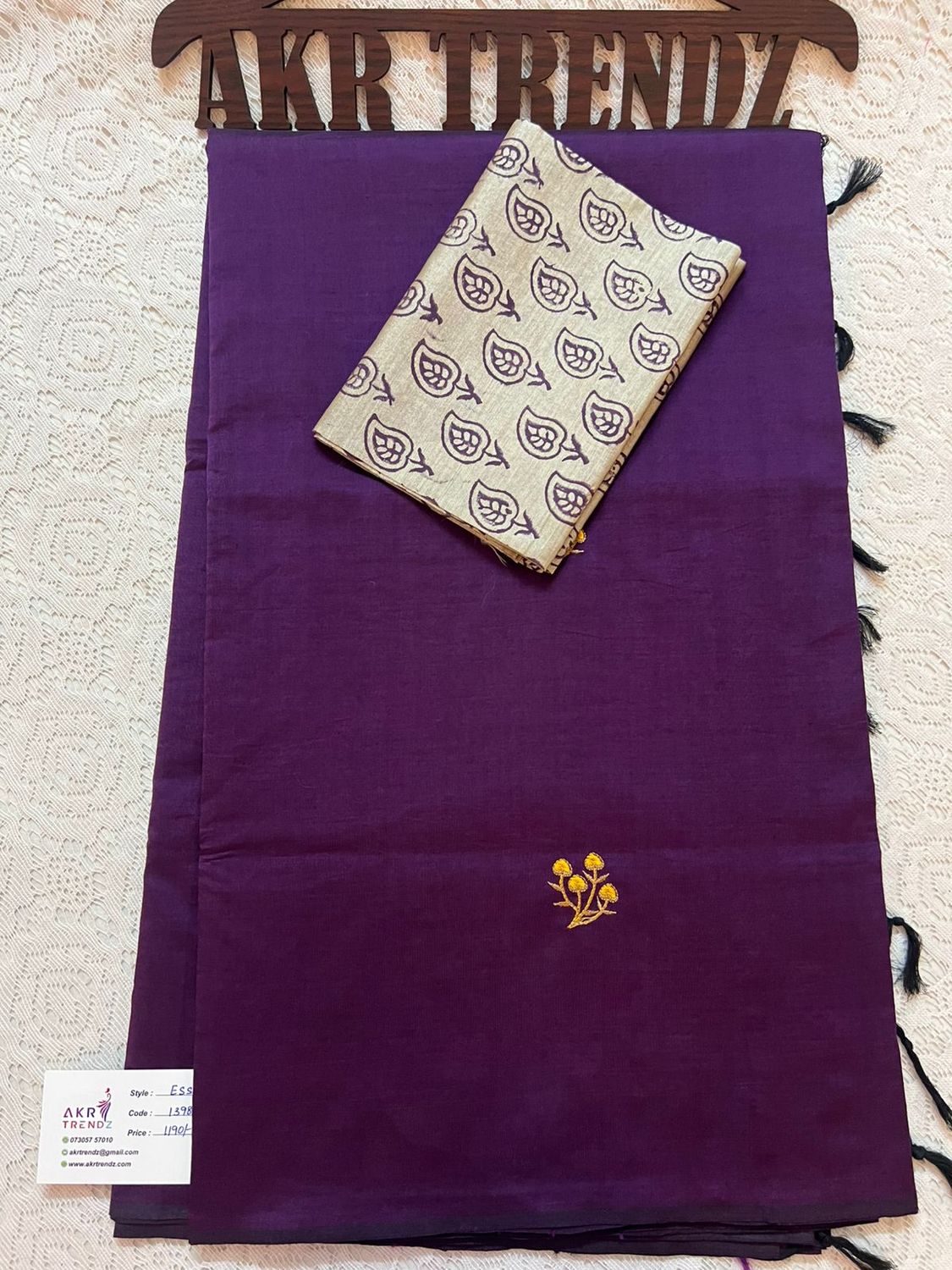 Rathi Embroidery semi silk sarees​