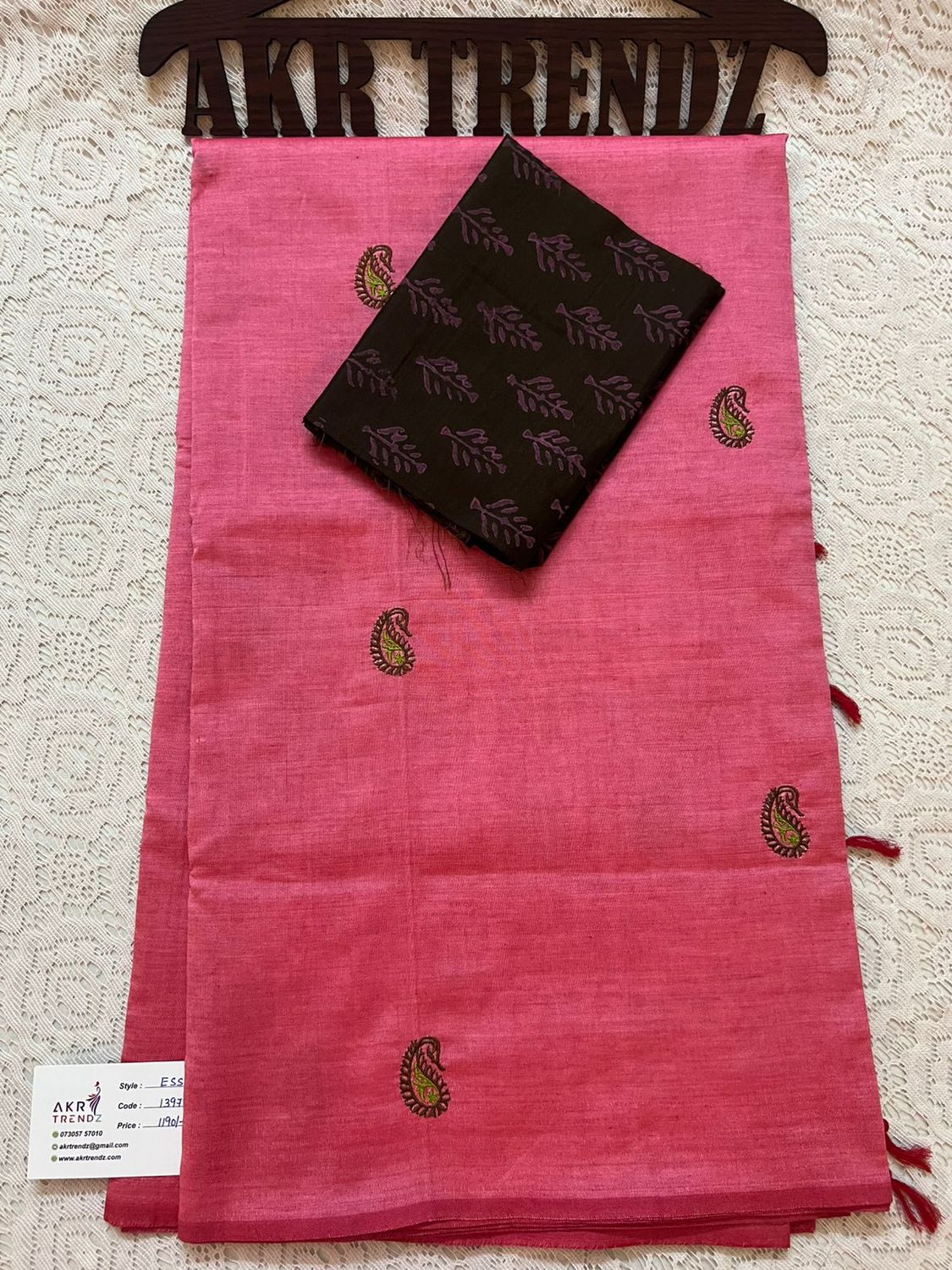 Rathi Embroidery semi silk sarees​