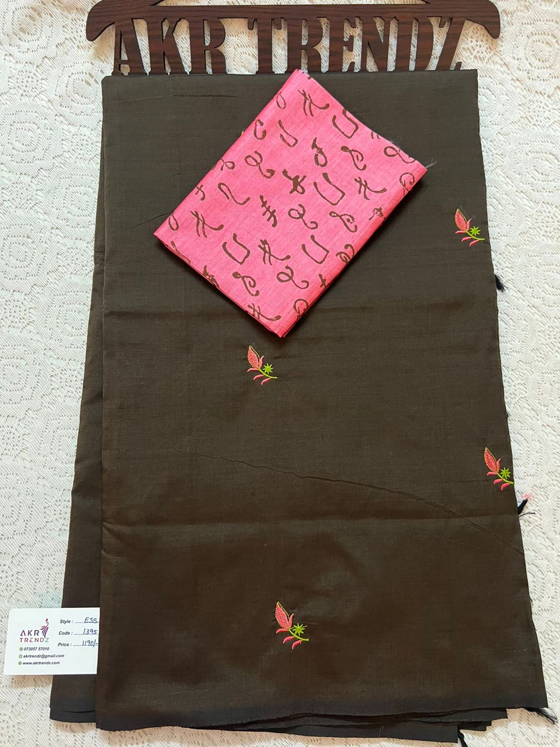 Rathi Embroidery semi silk sarees​