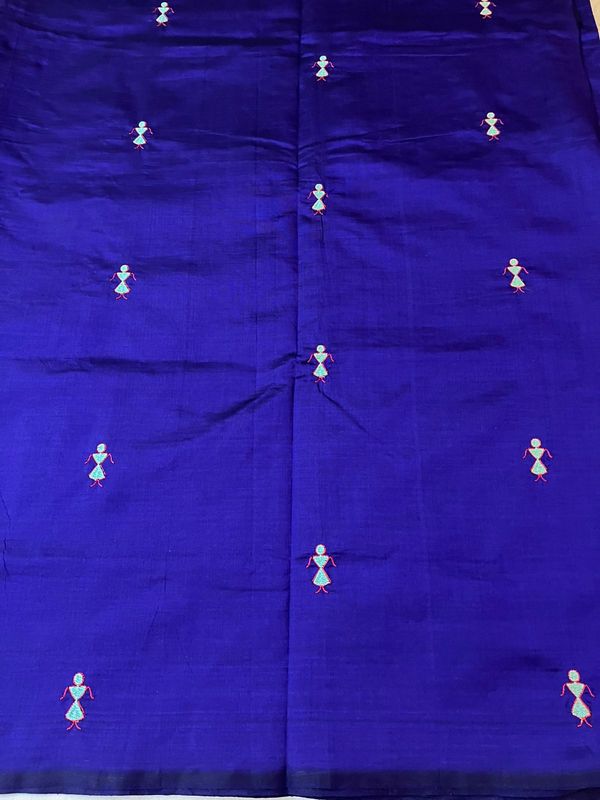 Rathi Embroidery semi silk sarees​