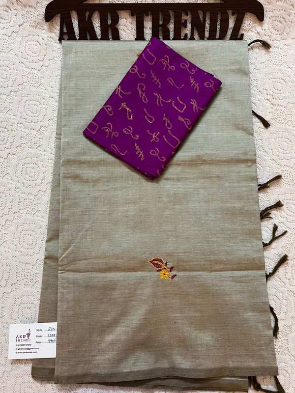 Rathi Embroidery semi silk sarees​