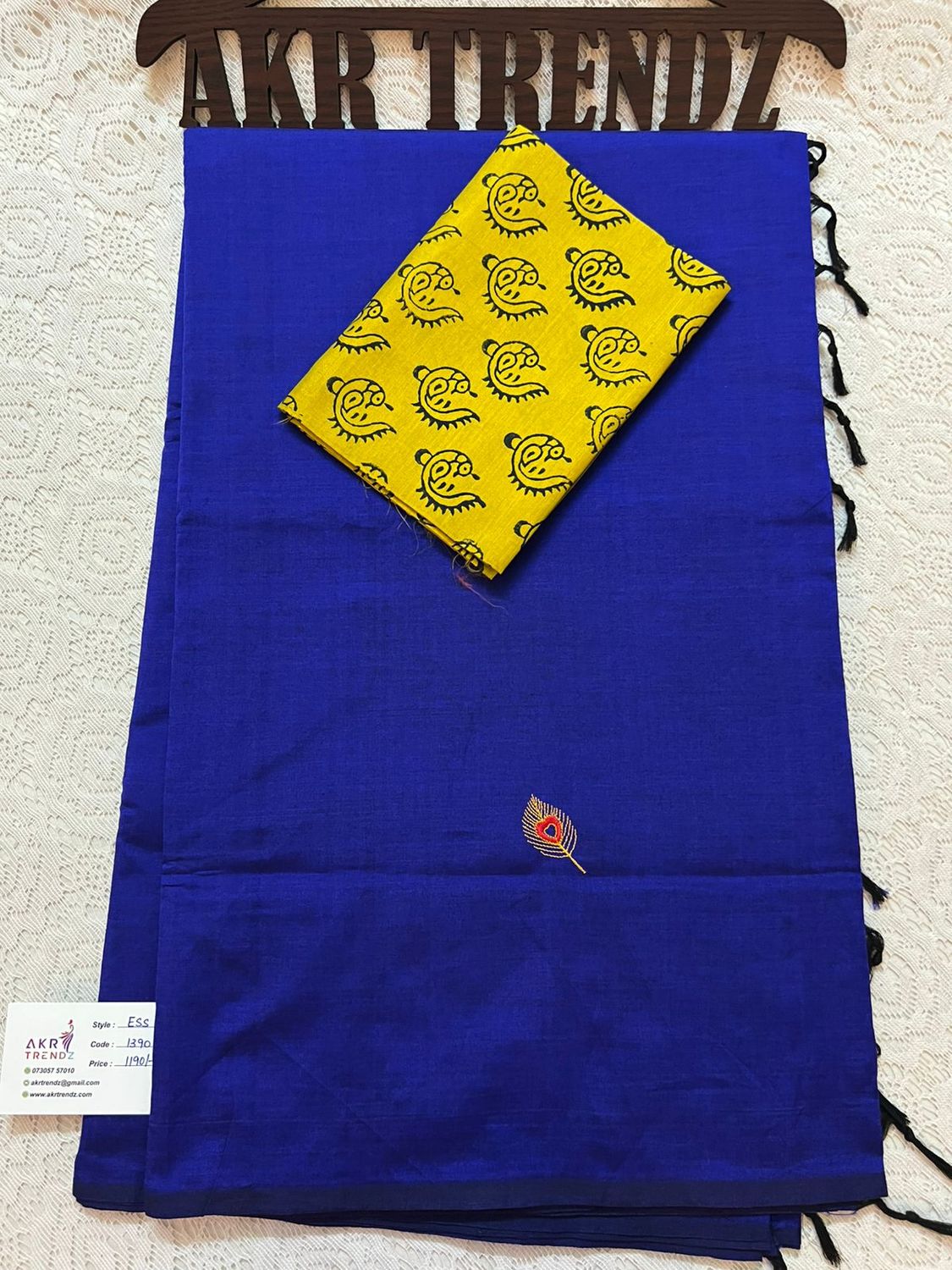 Rathi Embroidery semi silk sarees​