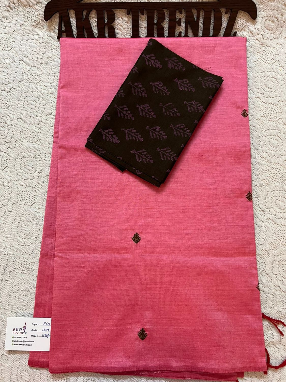 Rathi Embroidery semi silk sarees​