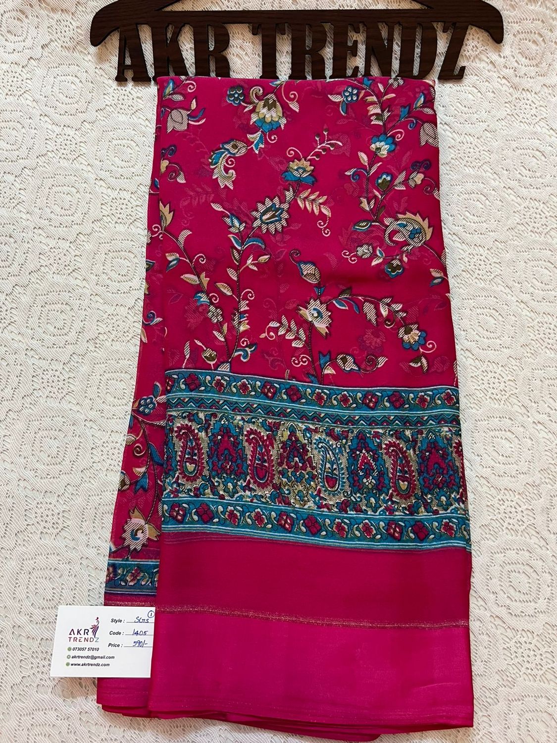 Satin Border Georgette sareee