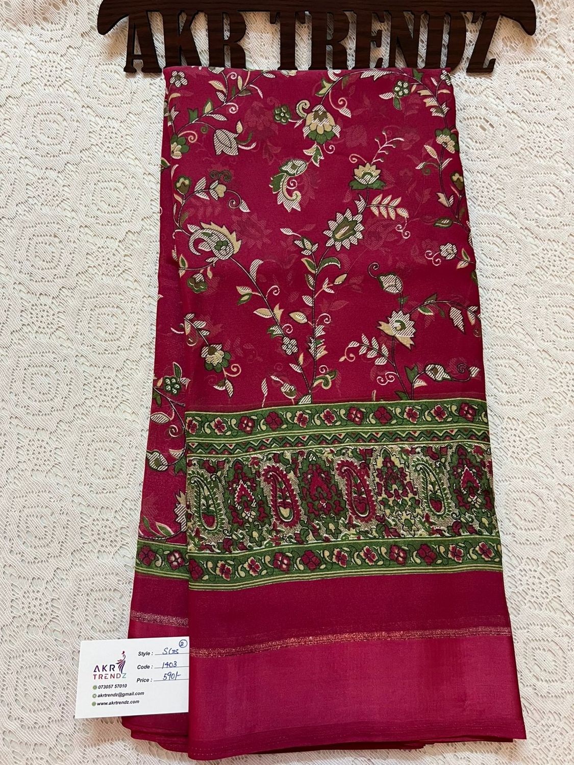 Satin Border Georgette sareee