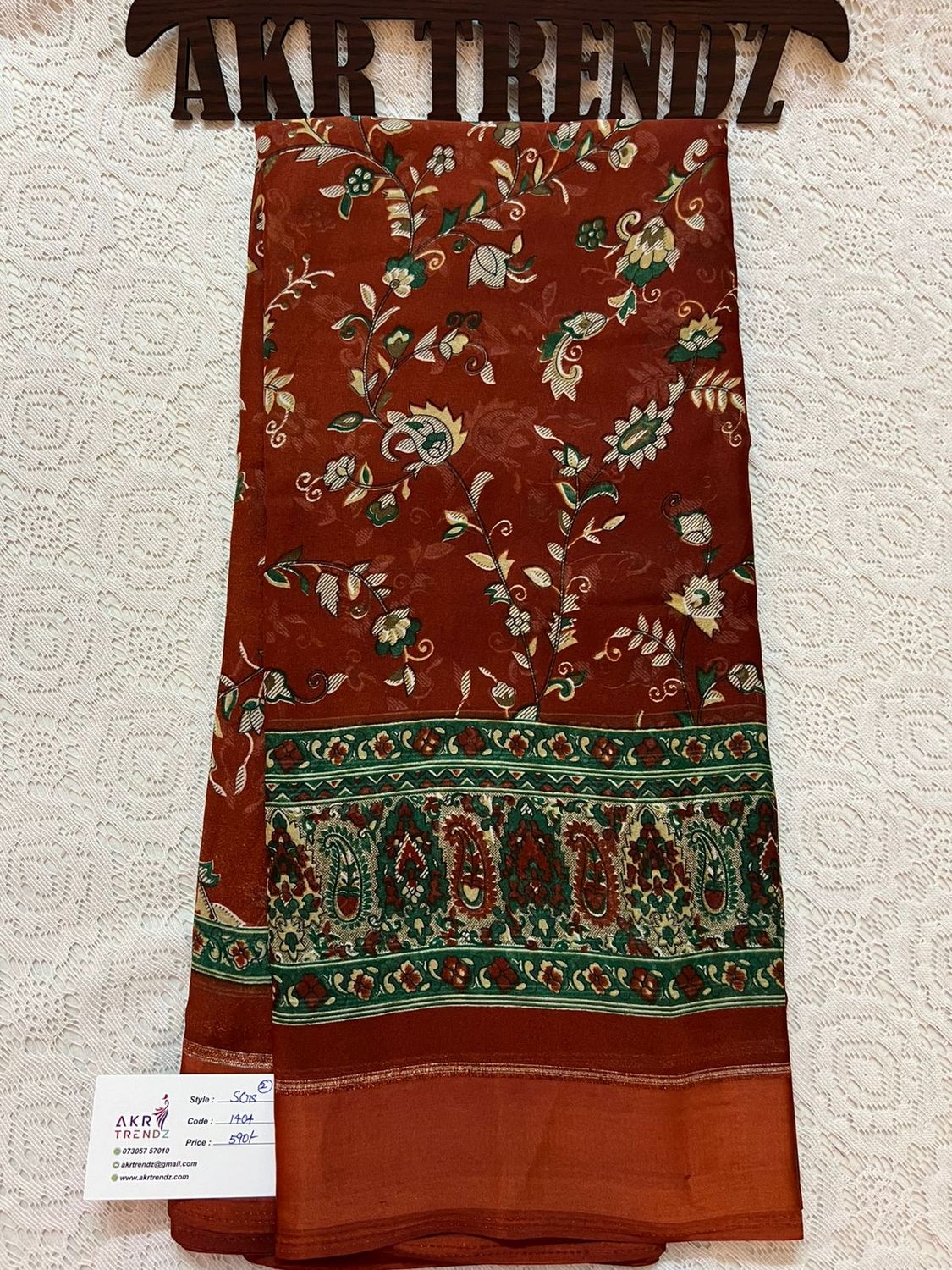 Satin Border Georgette sareee
