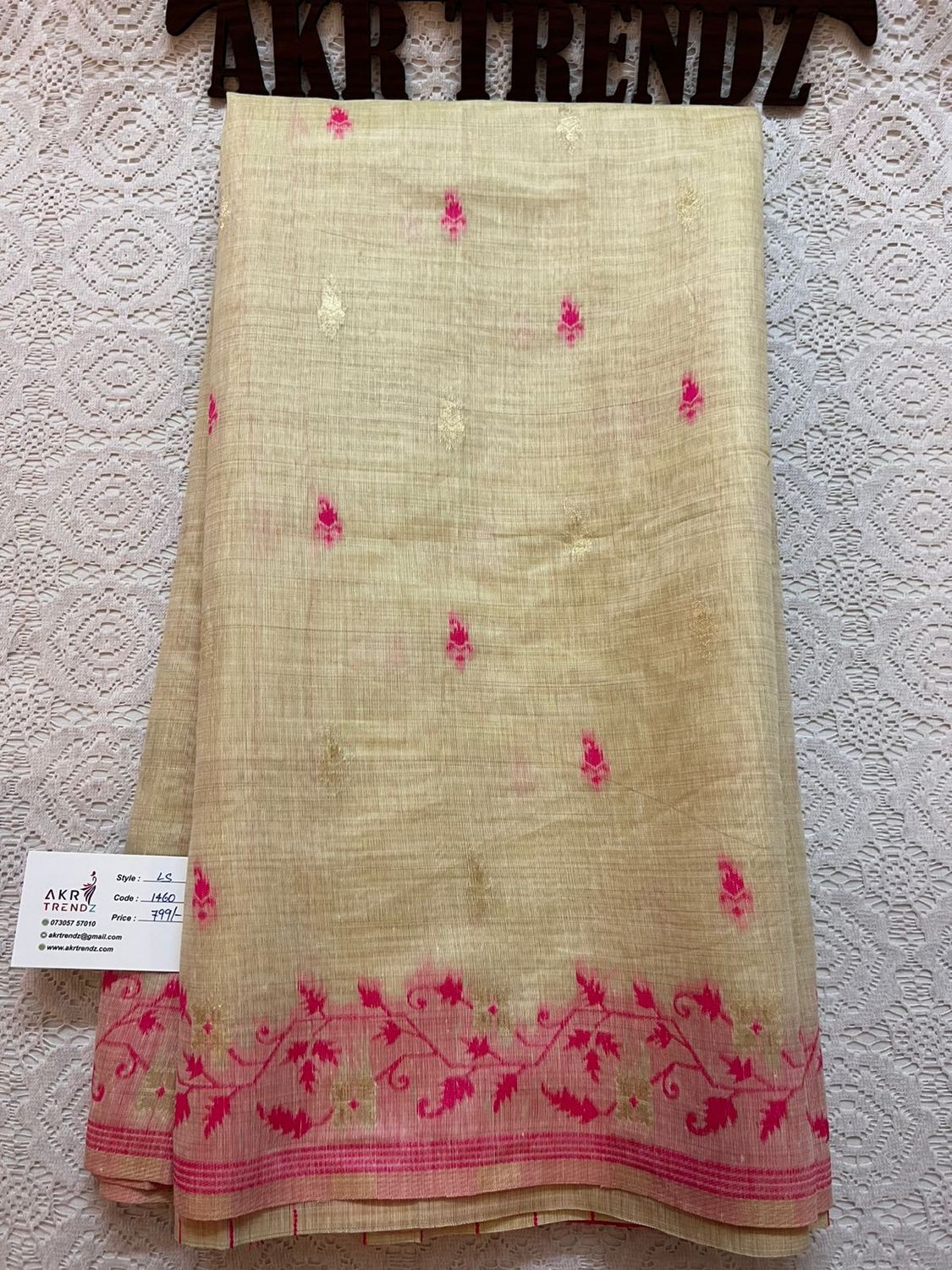 Handloom linen weaving sarees​