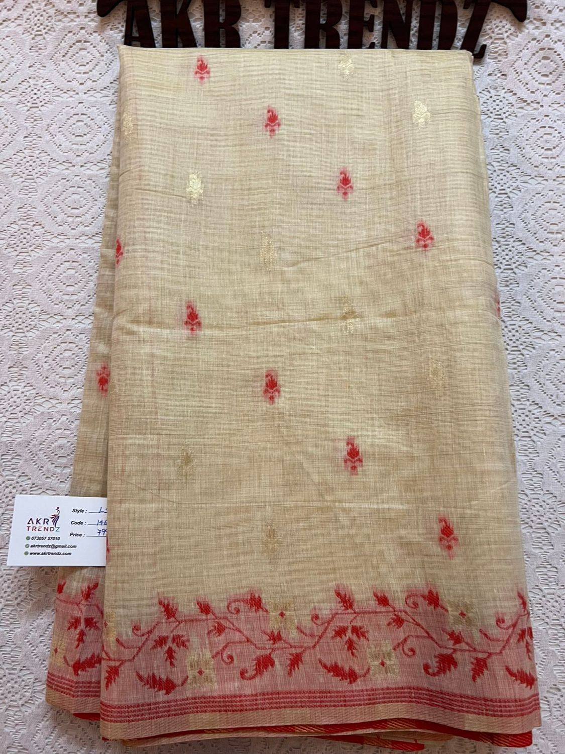 Handloom linen weaving sarees​