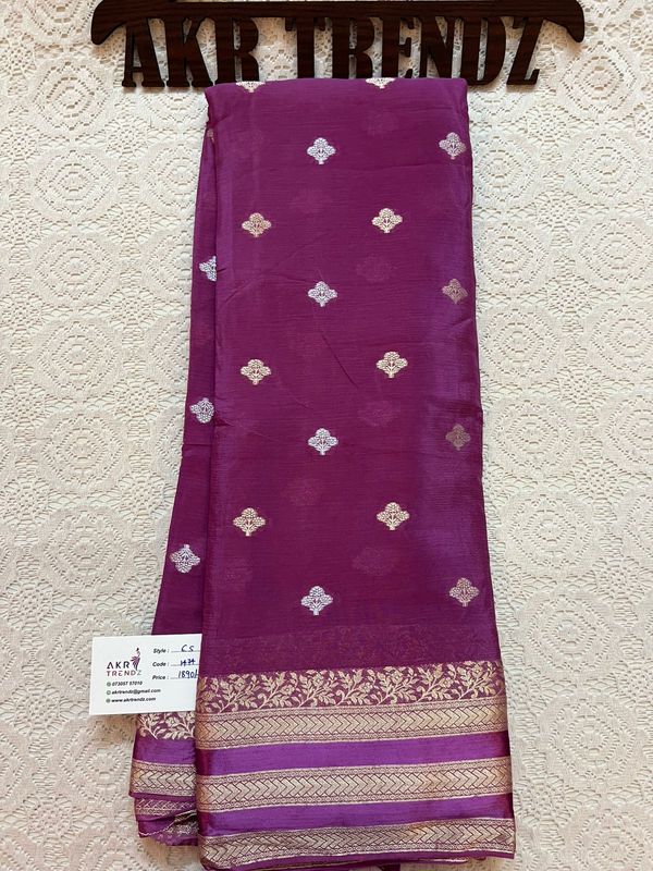 Bentex Border ​Chinnon silk sarees​