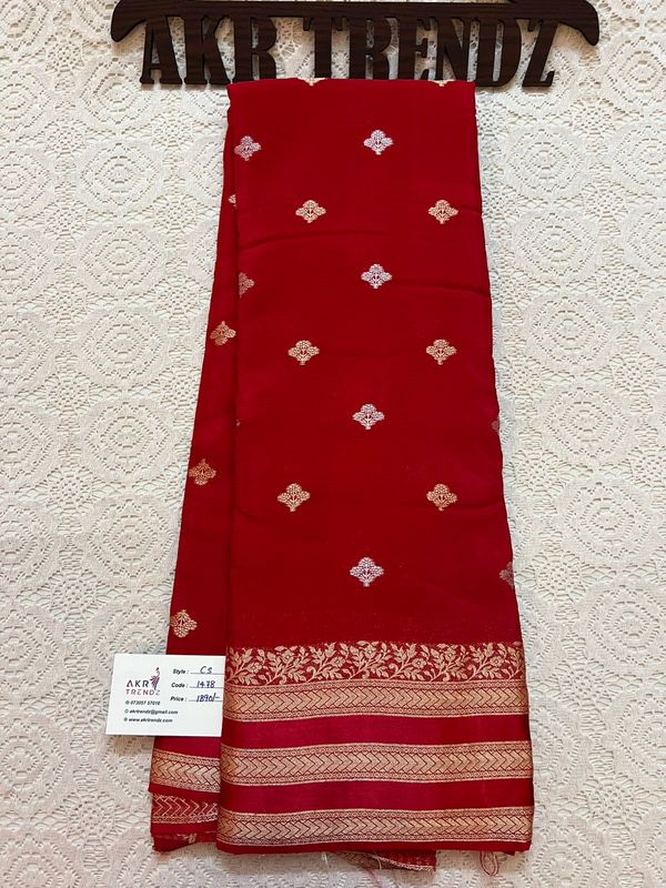 ​Bentex Border ​Chinnon silk sarees​
