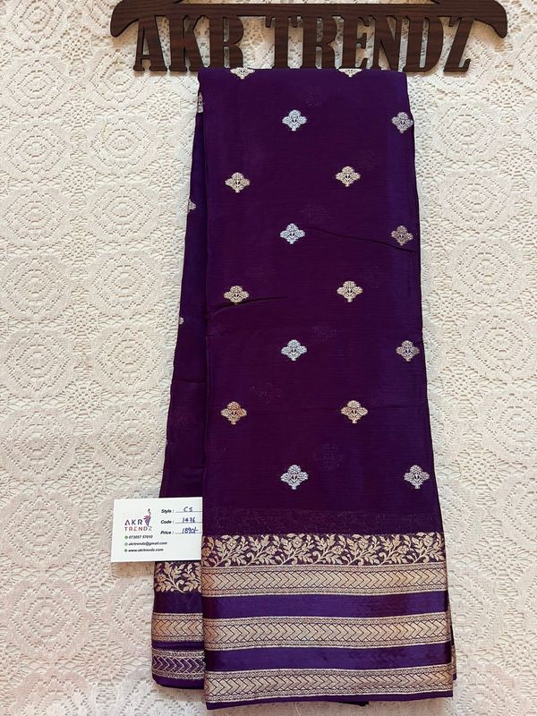 ​Bentex Border ​Chinnon silk sarees​