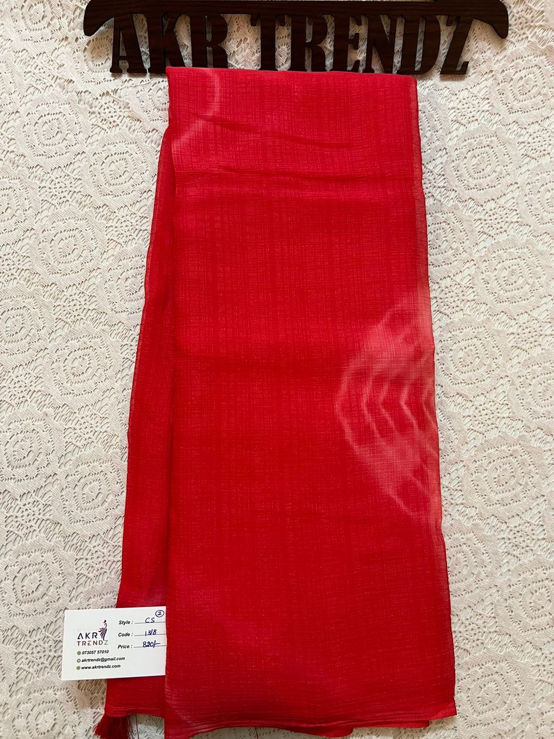 Crushed chiffon sarees​