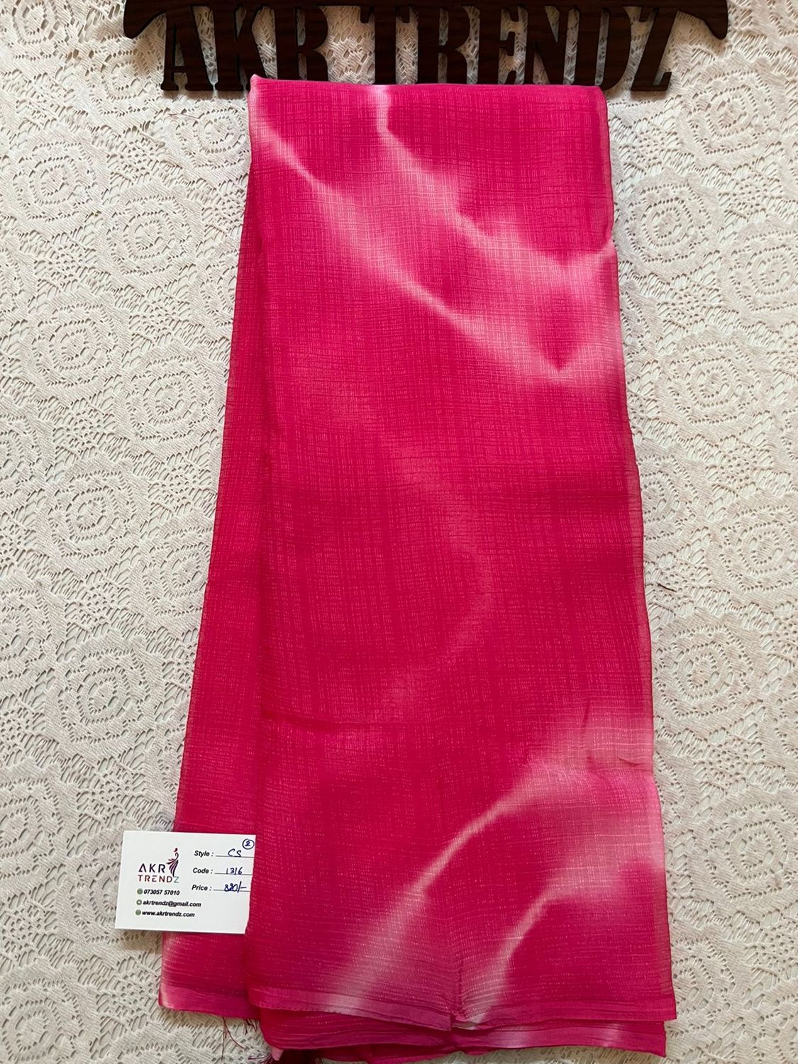 Crushed chiffon sarees​