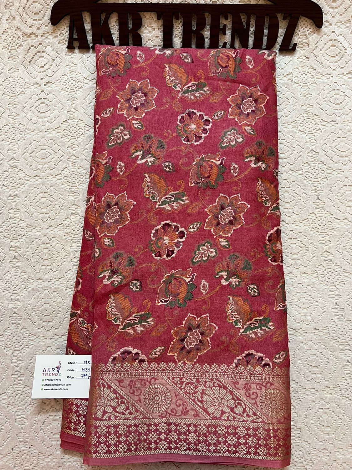 Jacquard border Georgette sarees​
