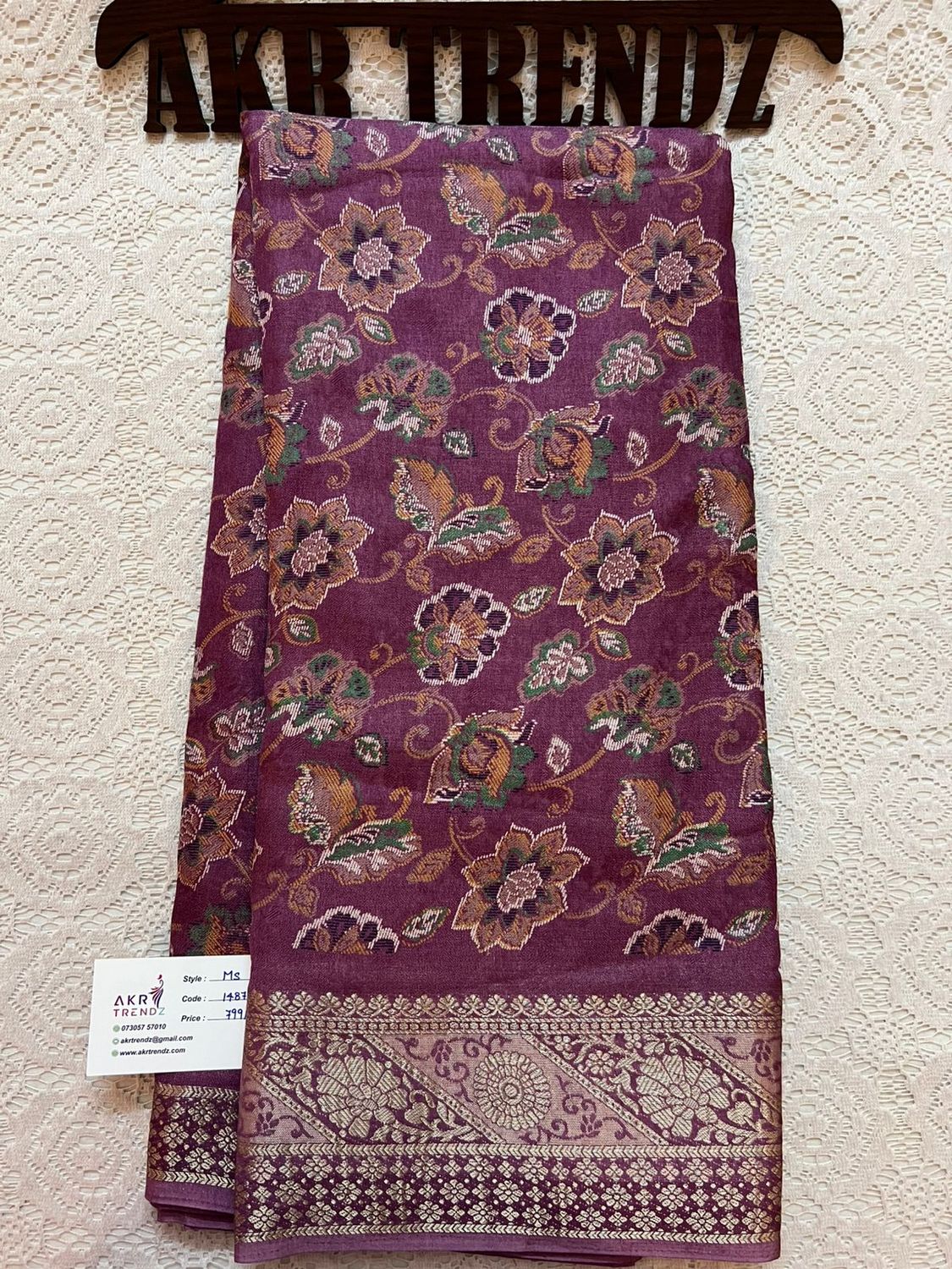 Jacquard border Georgette sarees​