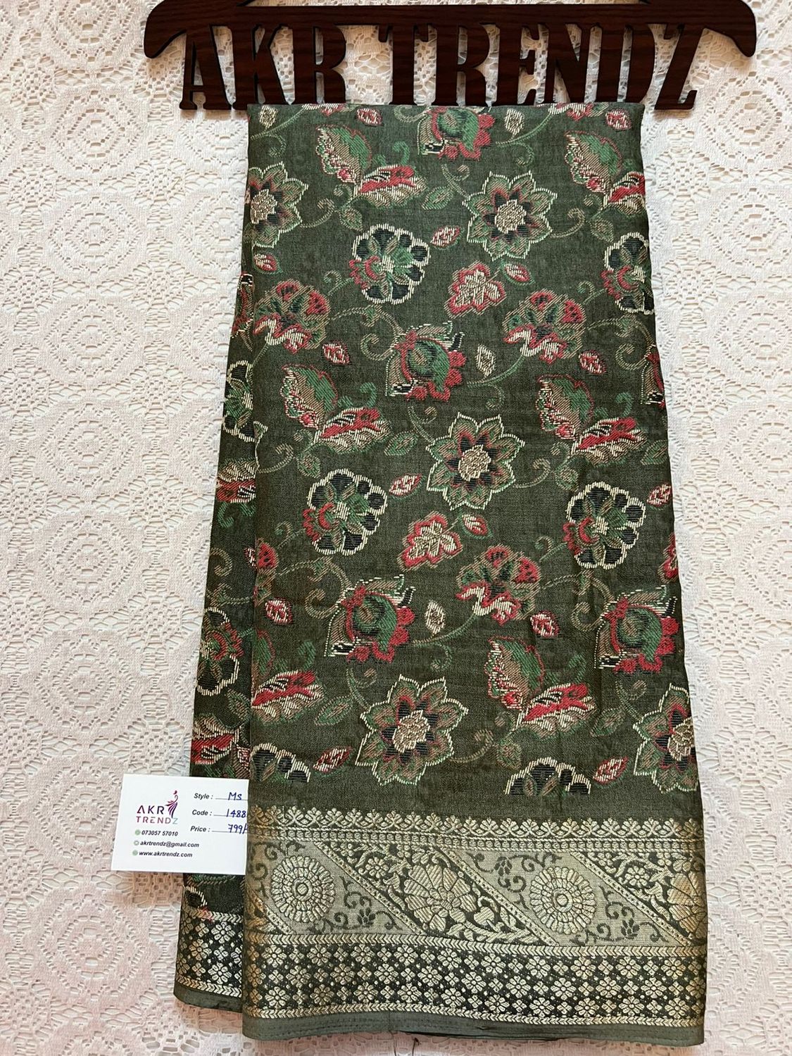 Jacquard border Georgette sarees​