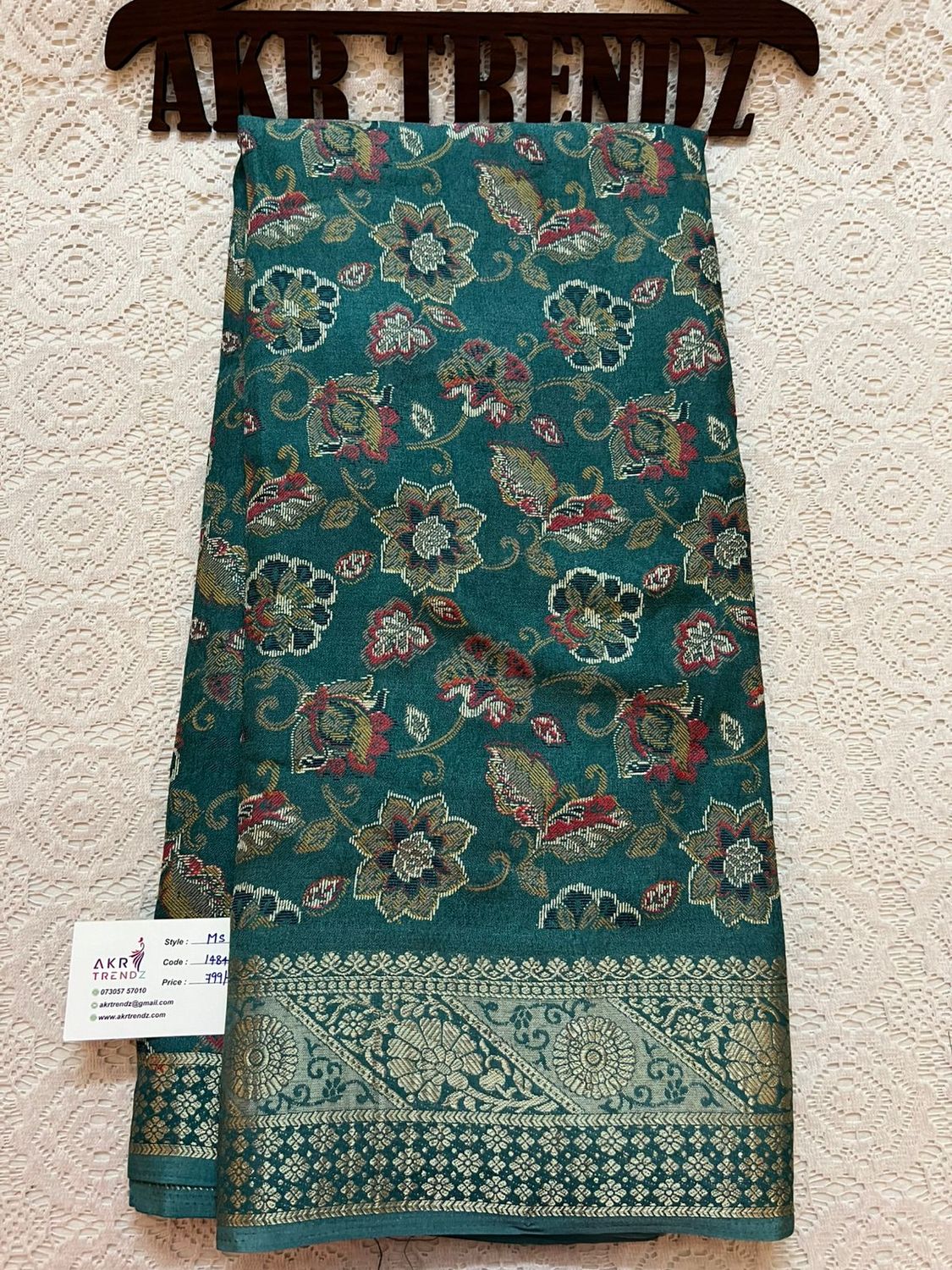 Jacquard border Georgette sarees​