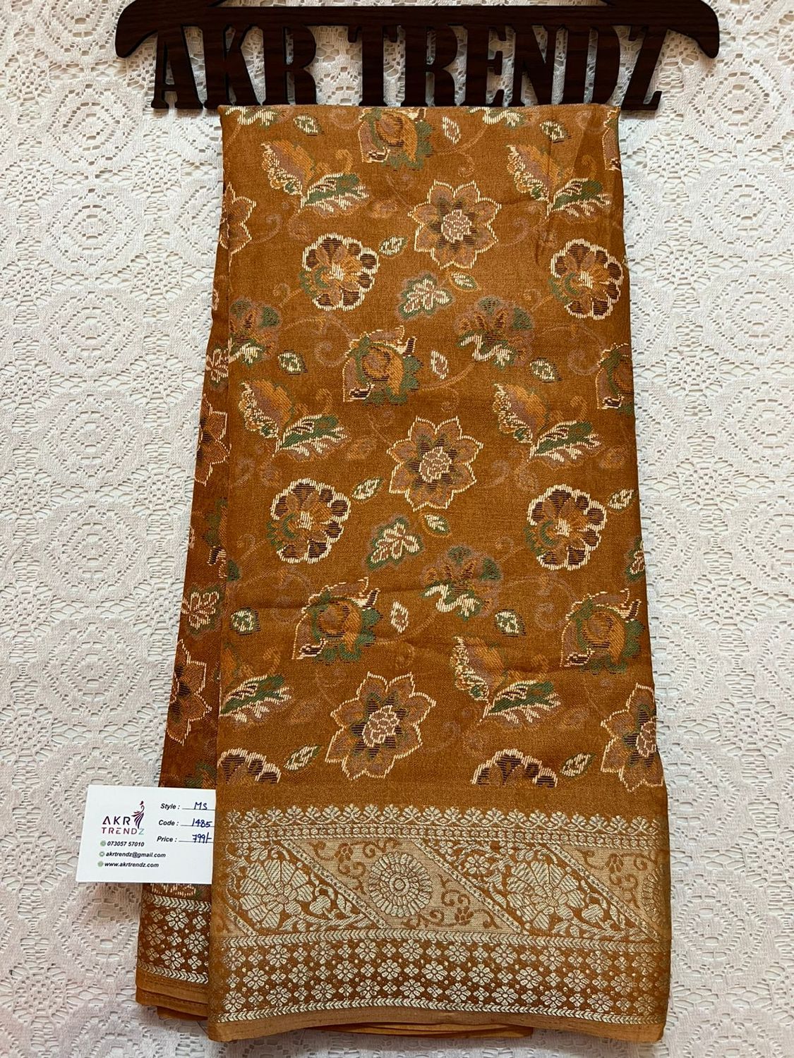 Jacquard border Georgette sarees​