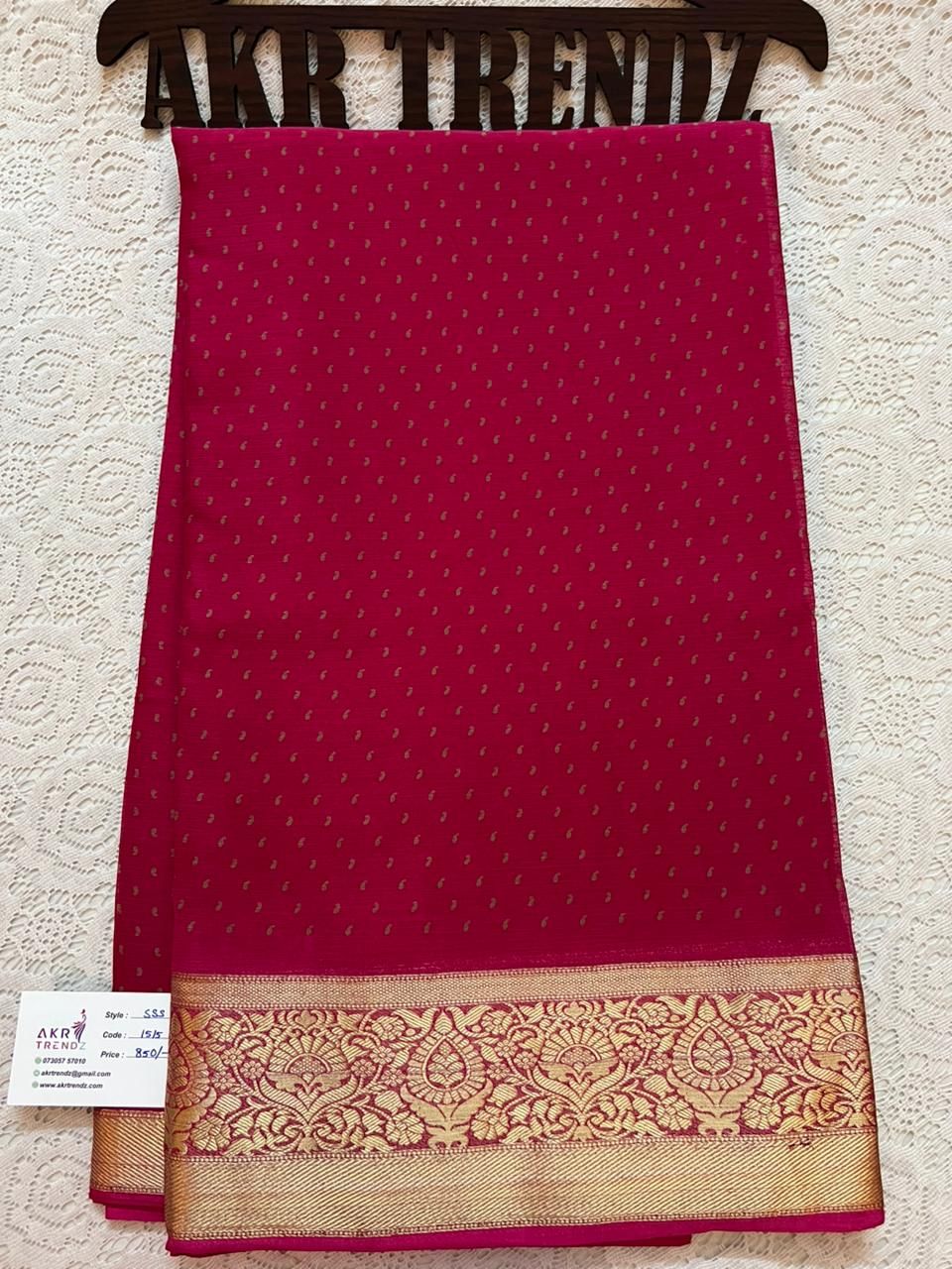Jacquard border Georgette sarees​