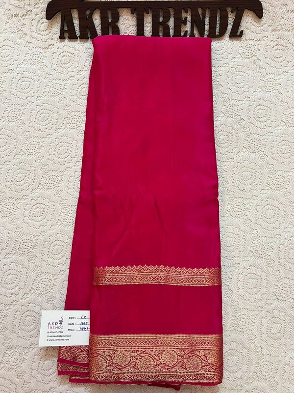 ​Bentex Border Chinnon silk sarees