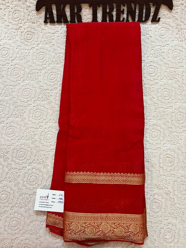 ​Bentex Border Chinnon silk sarees