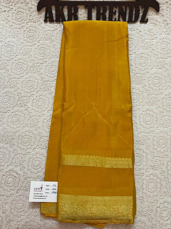 ​Bentex Border Chinnon silk sarees