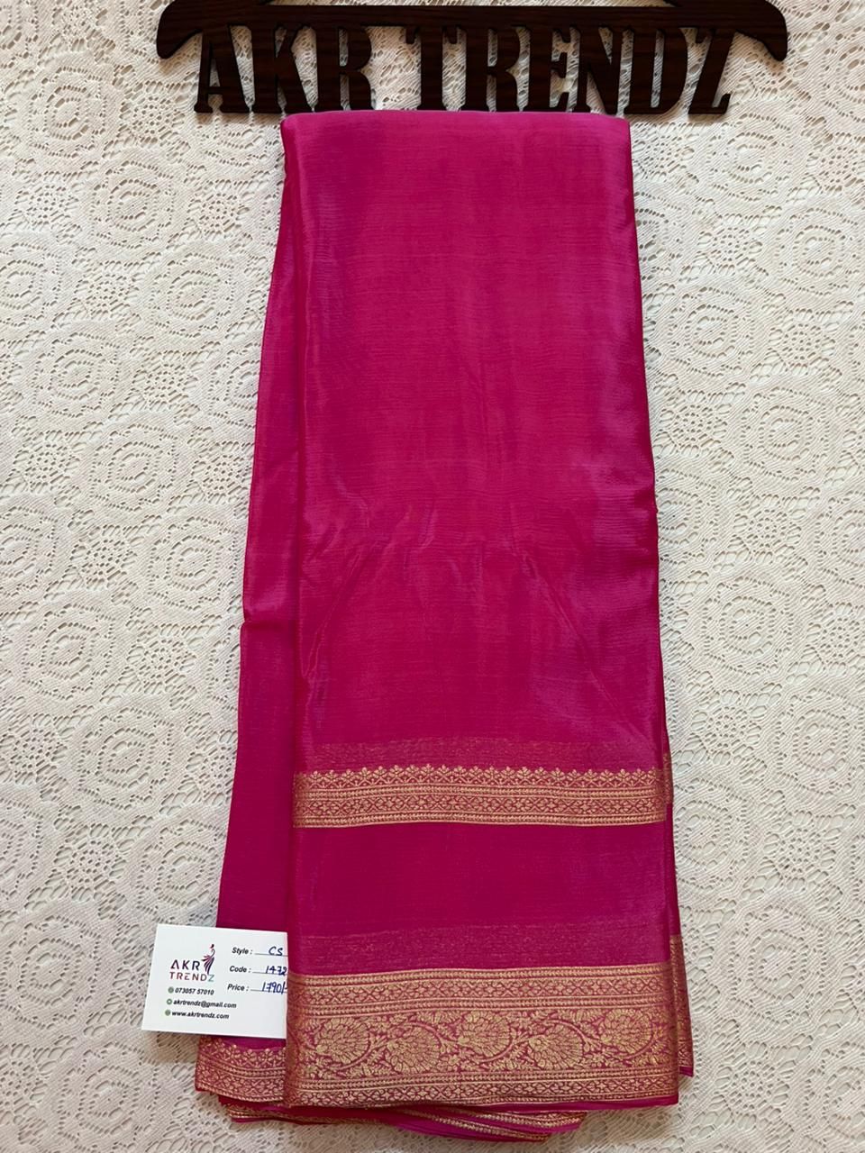 ​Bentex Border Chinnon silk sarees