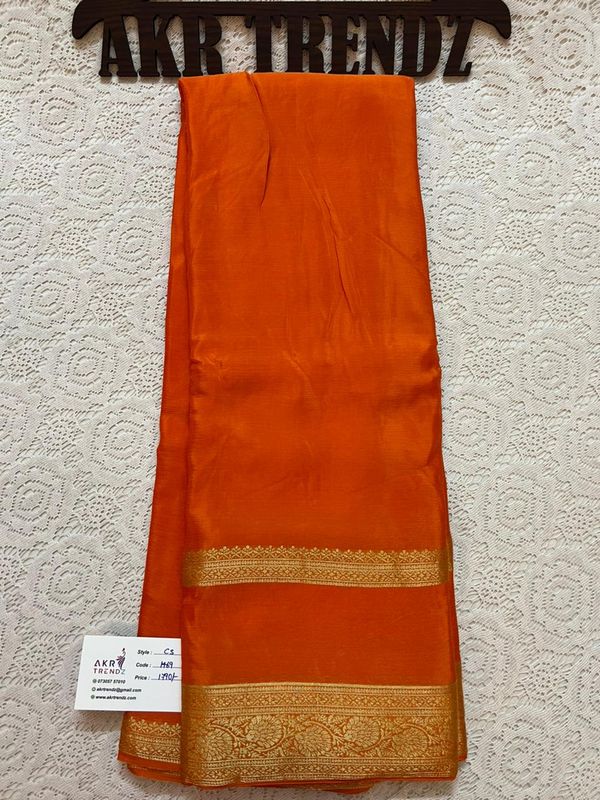 ​Bentex Border Chinnon silk sarees