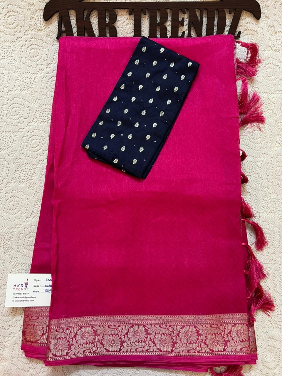 Fancy Chinnon silk sarees​