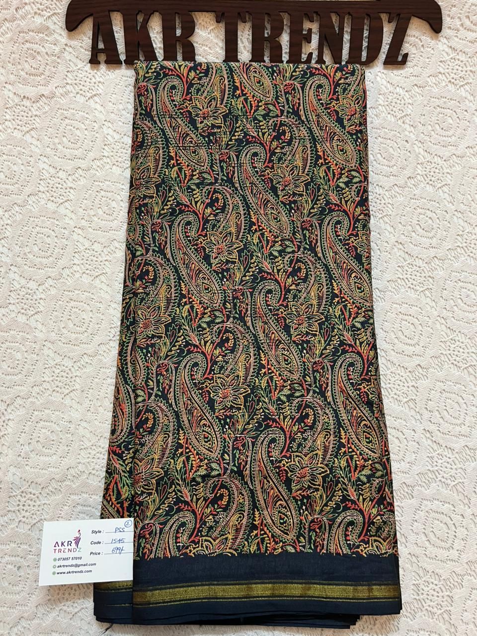 Thin Border printed silk sarees