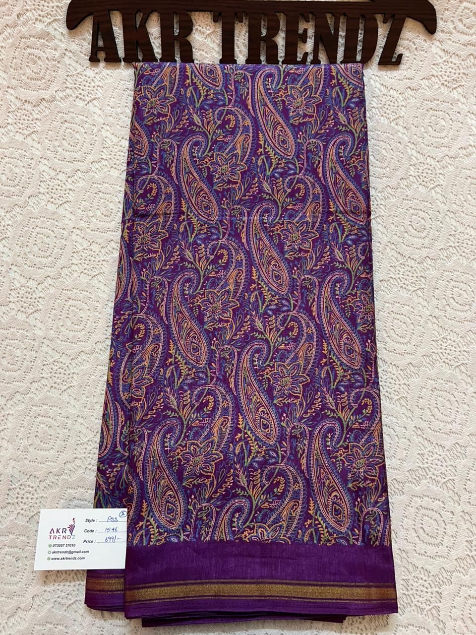 Thin Border printed silk sarees