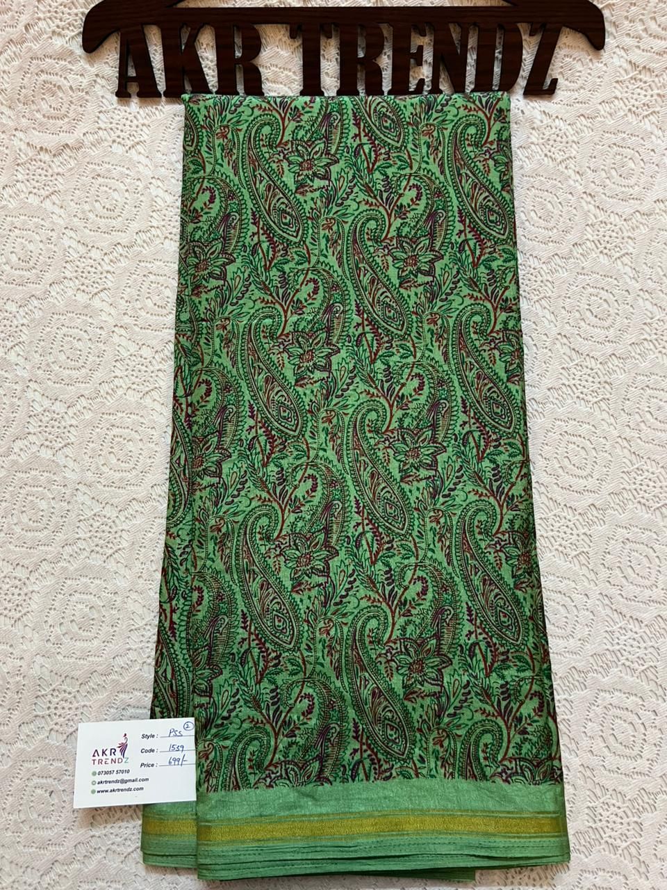 Thin Border printed silk sarees