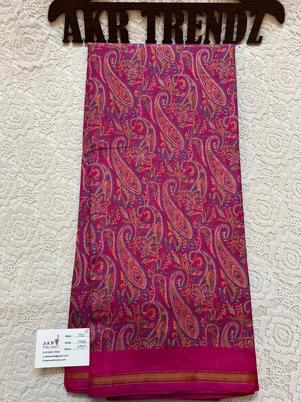 Thin Border printed silk sarees