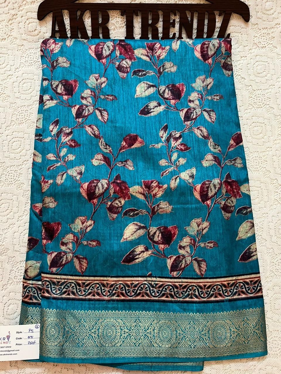 Printed silk sarees