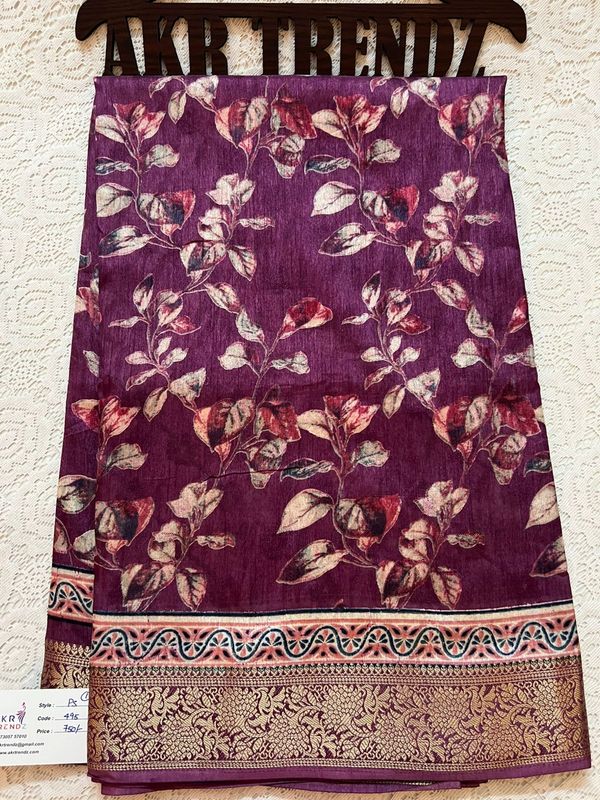 Printed silk sarees