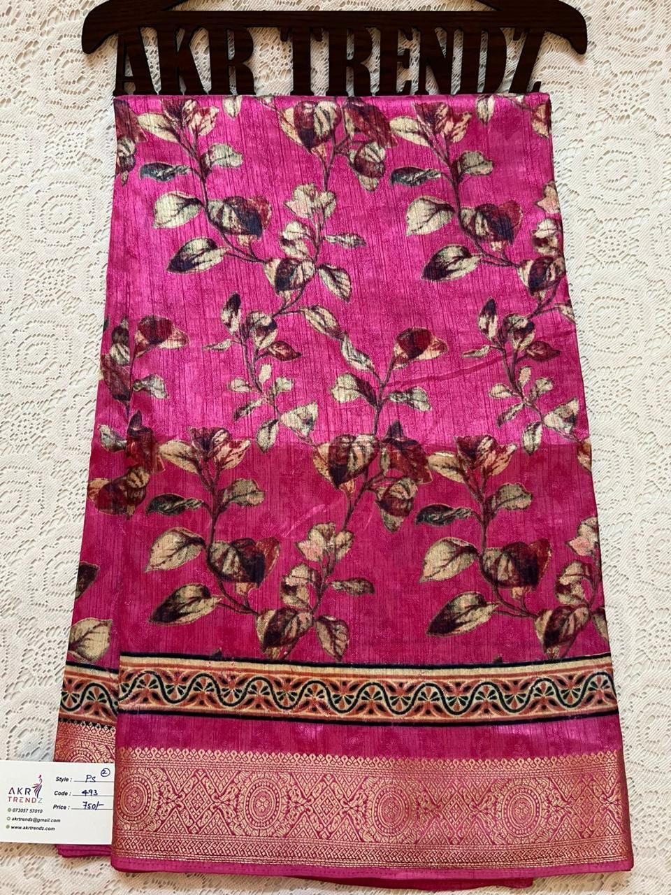 Printed silk sarees