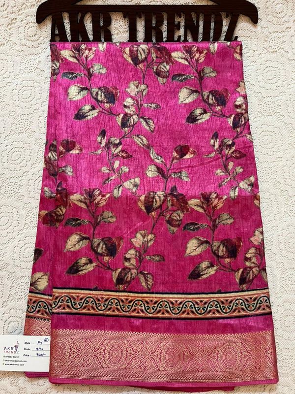 Printed silk sarees