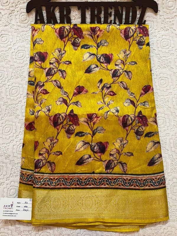 Printed silk sarees