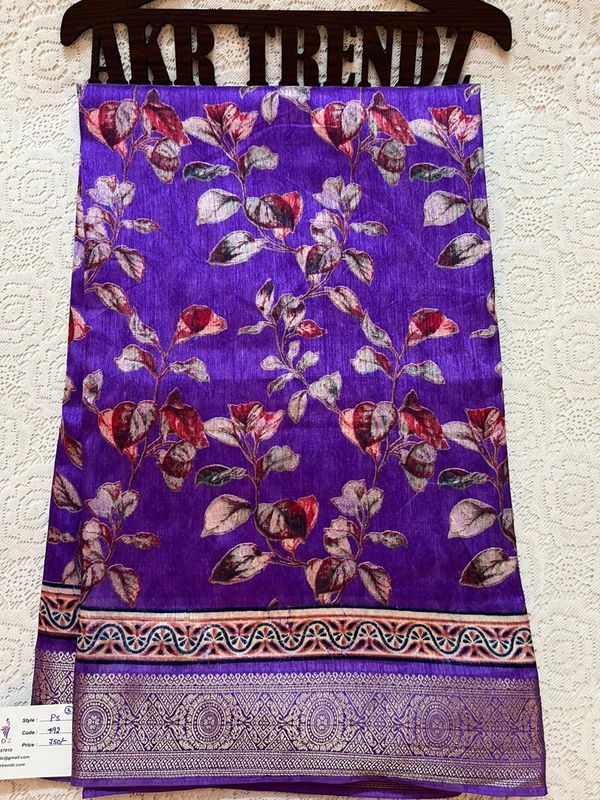 Printed silk sarees