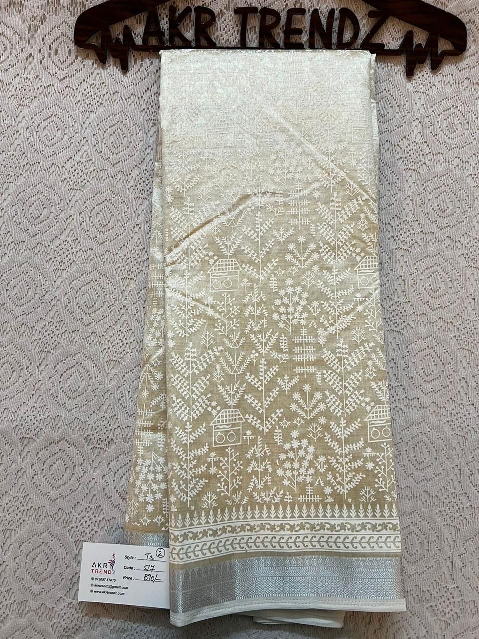 Semi Tussar silk sarees